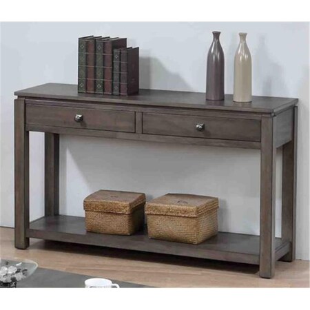 Sunset Trading Shades of Gray Sofa Console with Drawers and Shelf DLU-EL1604